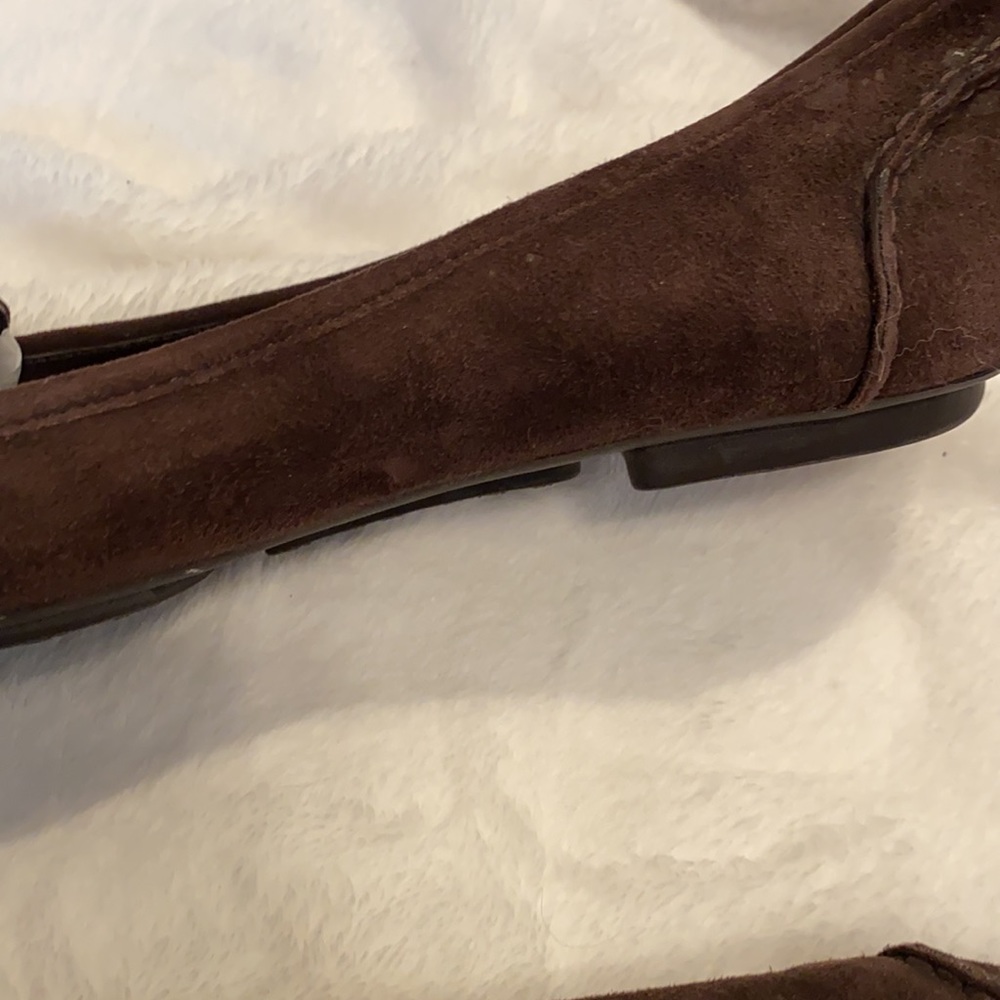 Women’s Calvin Klein women’s brown suede flats shoes, sz 7 - Picture 12 of 14